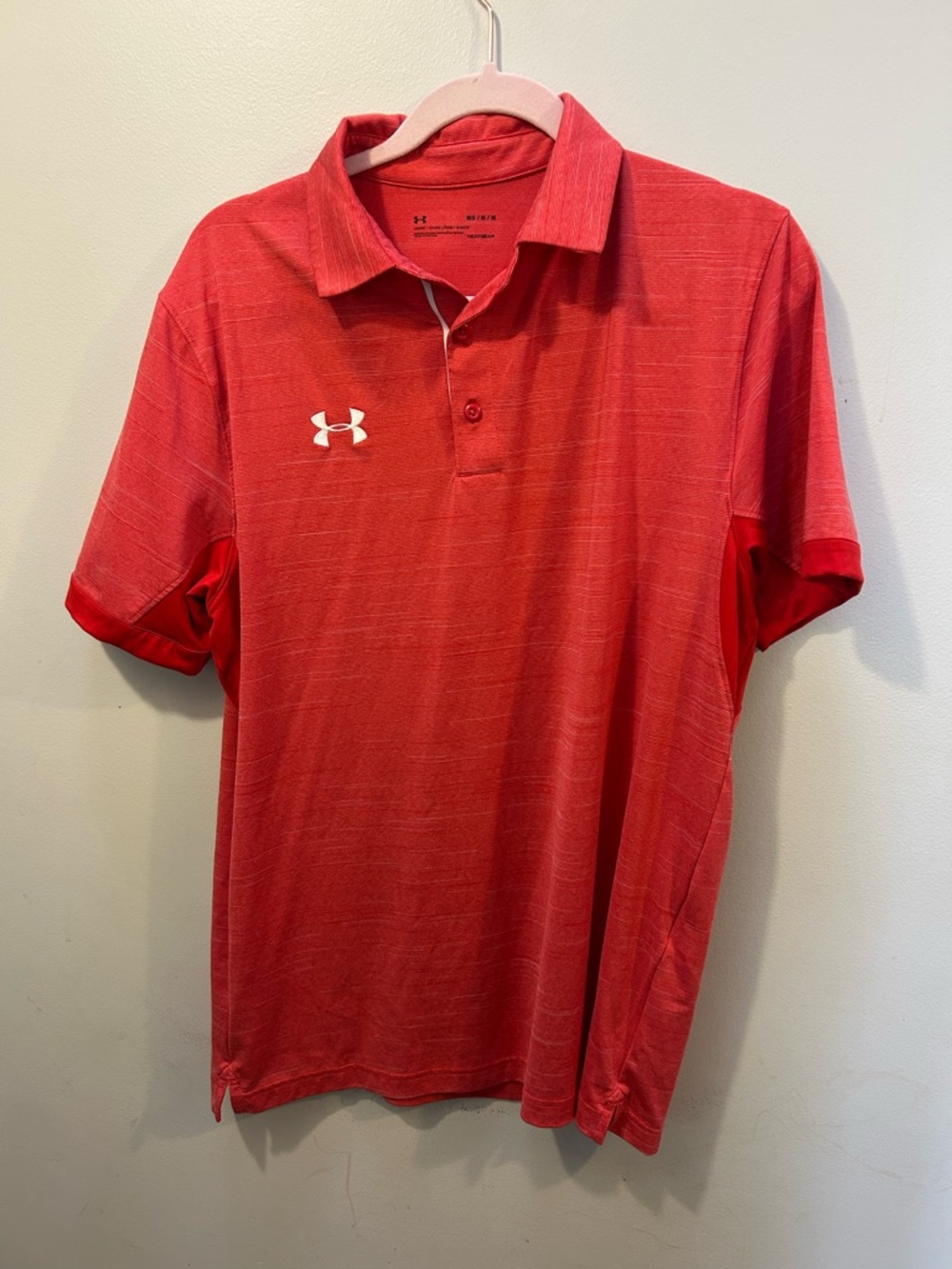 Under Armour Men's Red Polo Shirt Medium